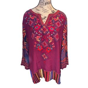 John Mark Floral Print Blouse